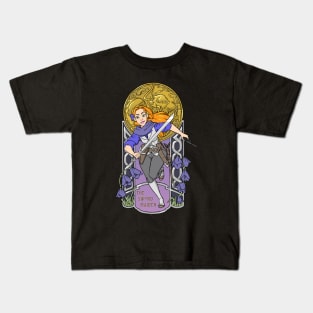 The Sword Maiden Art Nouveau Kids T-Shirt